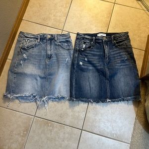 Risen denim skirts size medium
